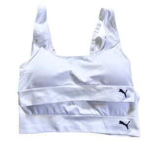 PUMA Seamless Sports Bra XL Pack of 2 White Moisture-Wicking Fabric New